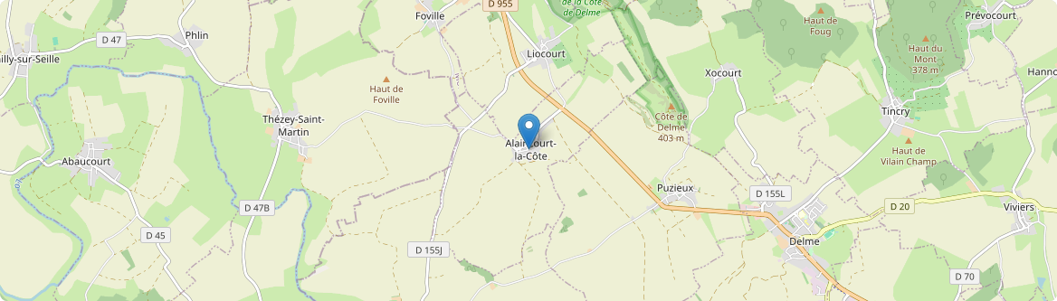 Alaincourt-la-Côte - Carte