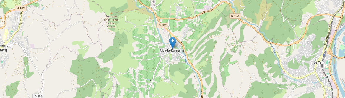 Alba-la-Romaine - Carte