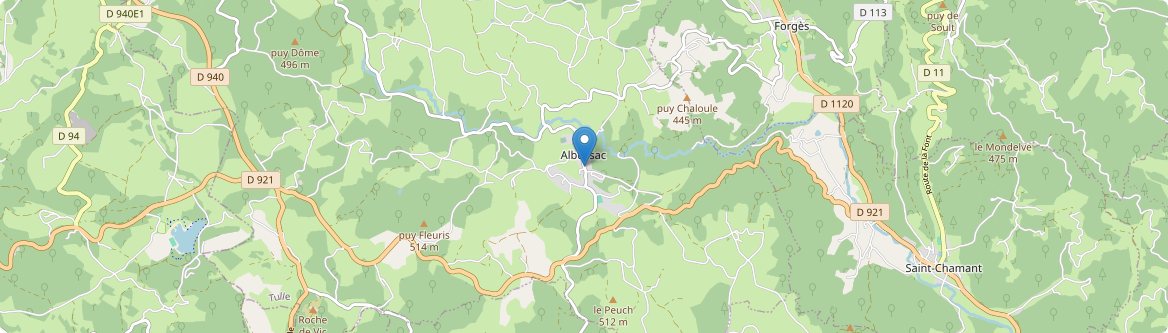 Albussac - Carte