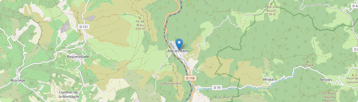 Alet-les-Bains - Carte