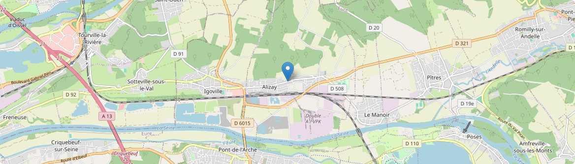 Alizay - Carte