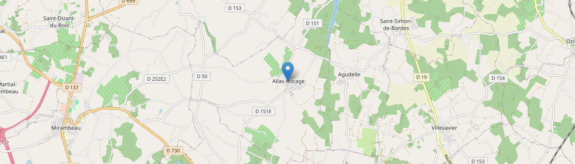 Allas-Bocage - Carte