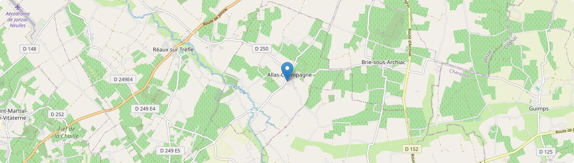 Allas-Champagne - Carte