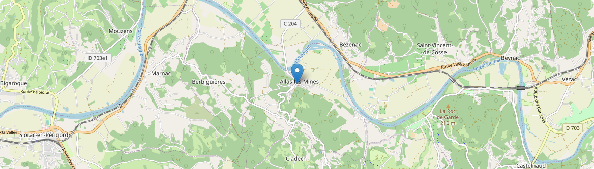Allas-les-Mines - Carte