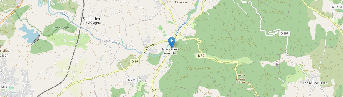 Allègre-les-Fumades - Carte