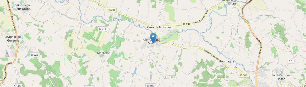Allemans-du-Dropt - Carte