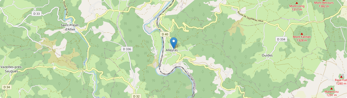 Alleyras - Carte