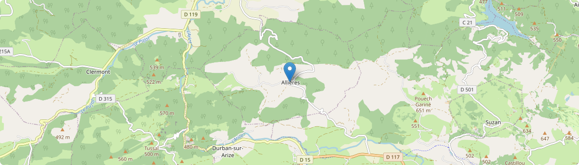 Allières - Carte