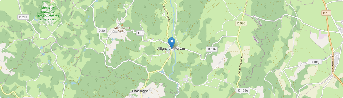 Alligny-en-Morvan - Carte