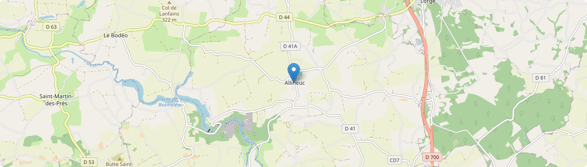 Allineuc - Carte