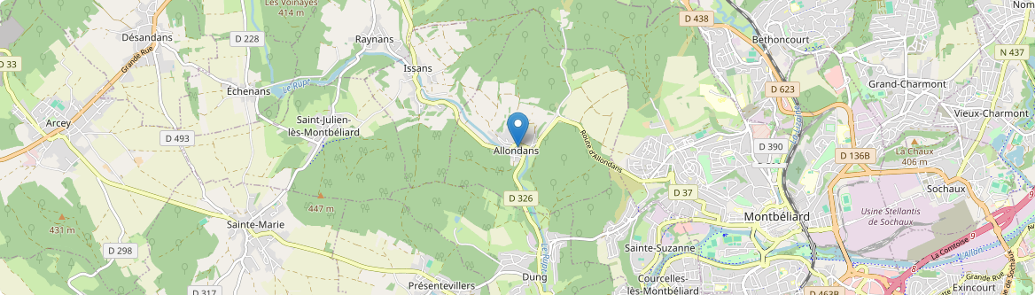 Allondans - Carte