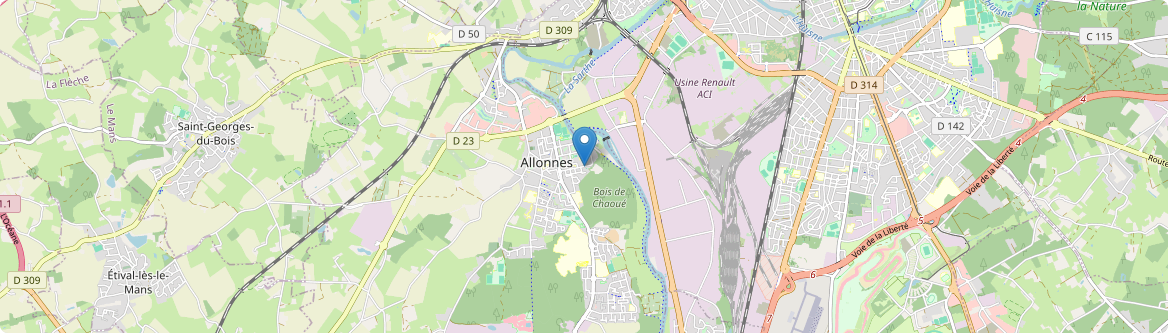 Allonnes - Carte