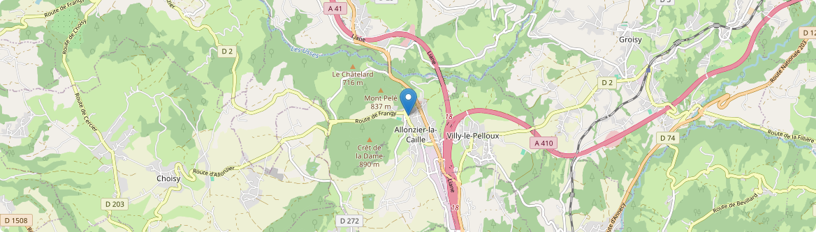 Allonzier-la-Caille - Carte