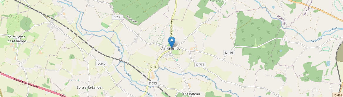 Almenêches - Carte