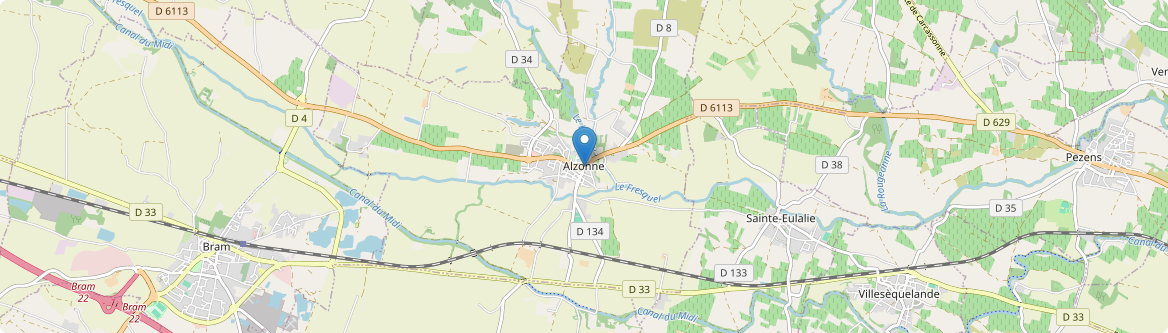 Alzonne - Carte