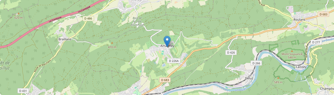 Amagney - Carte