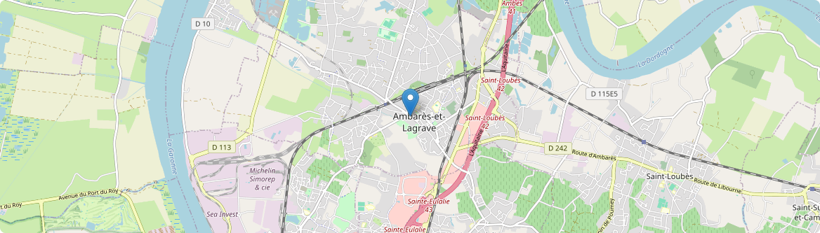 Ambarès-et-Lagrave - Carte