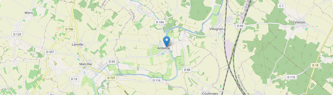 Ambérac - Carte