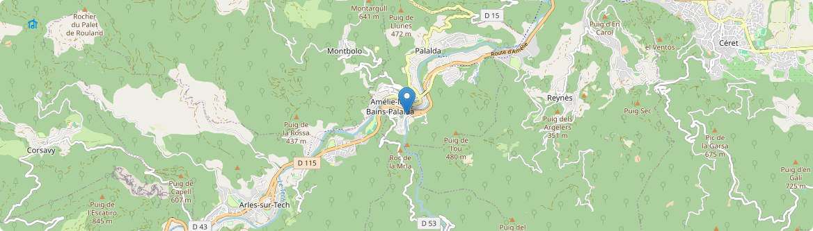 Amélie-les-Bains-Palalda - Carte
