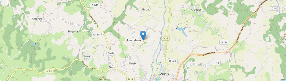 Amendeuix-Oneix - Carte