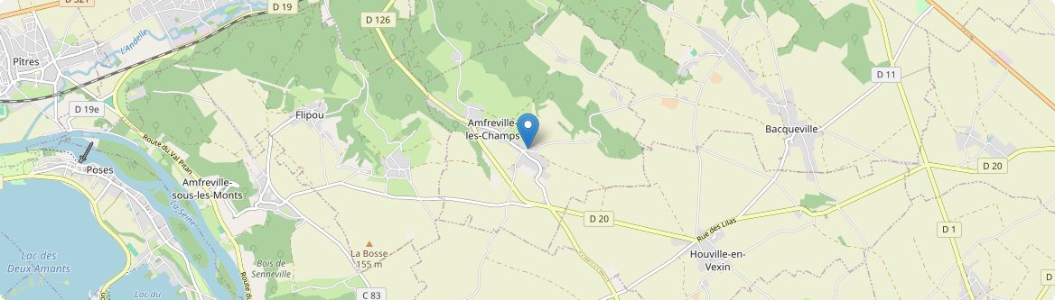 Amfreville-les-Champs - Carte