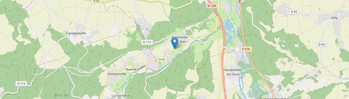 Amfreville-sur-Iton - Carte