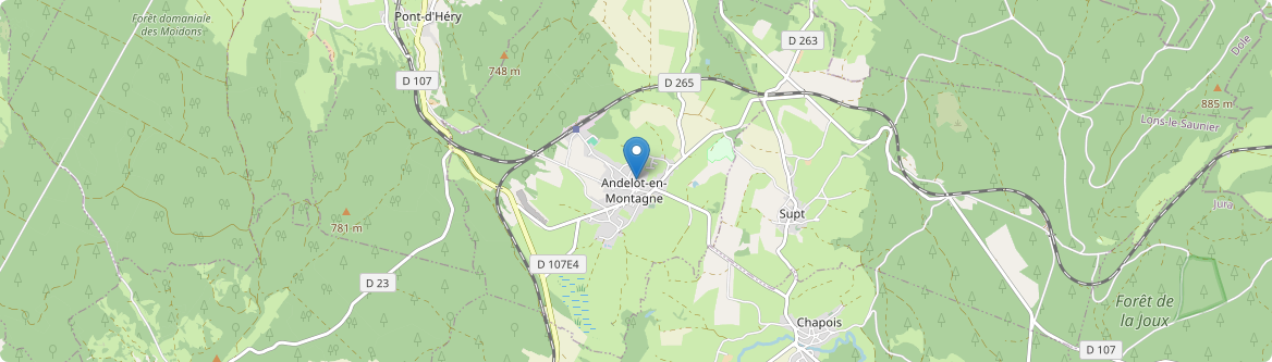 Andelot-en-Montagne - Carte