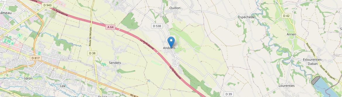 Andoins - Carte