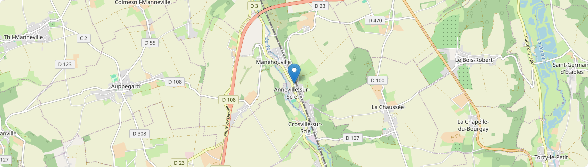 Anneville-sur-Scie - Carte