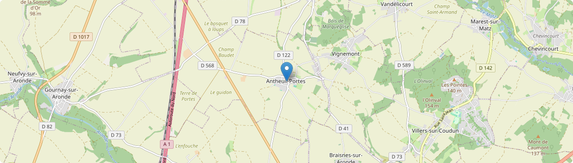 Antheuil-Portes - Carte