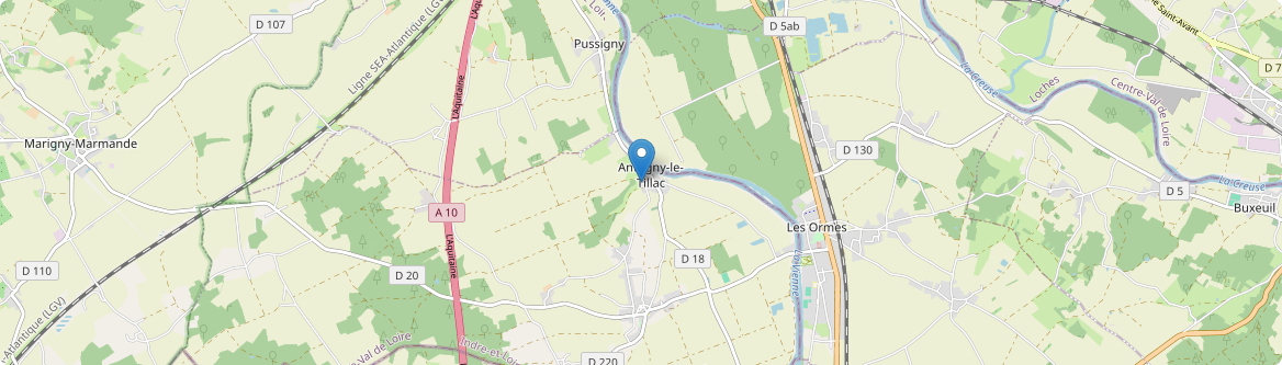 Antogny-le-Tillac - Carte