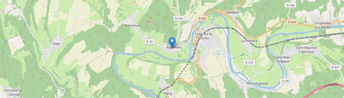 Appenans - Carte