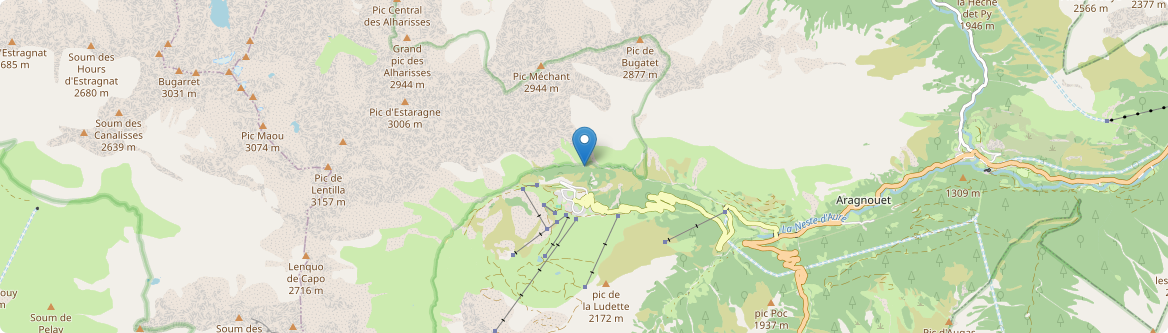 Aragnouet - Carte
