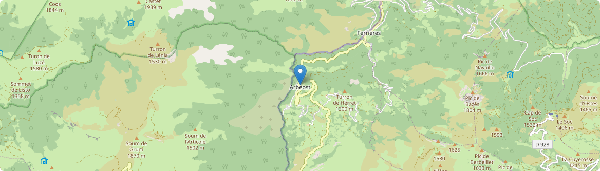 Arbéost - Carte