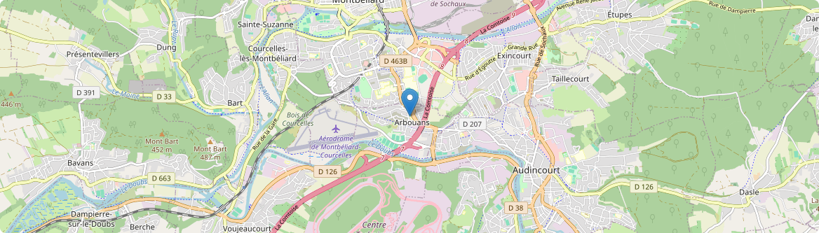 Arbouans - Carte