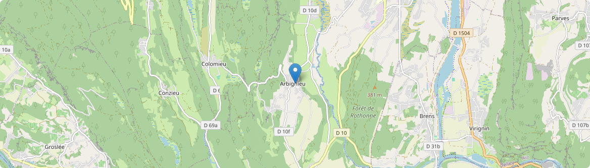 Arboys en Bugey - Carte