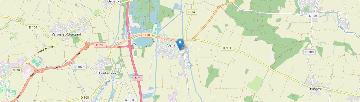 Arc-sur-Tille - Carte
