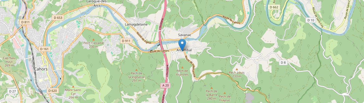 Arcambal - Carte
