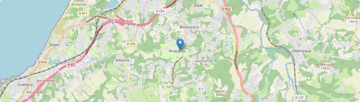Arcangues - Carte