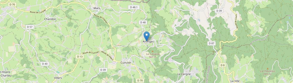 Arcinges - Carte