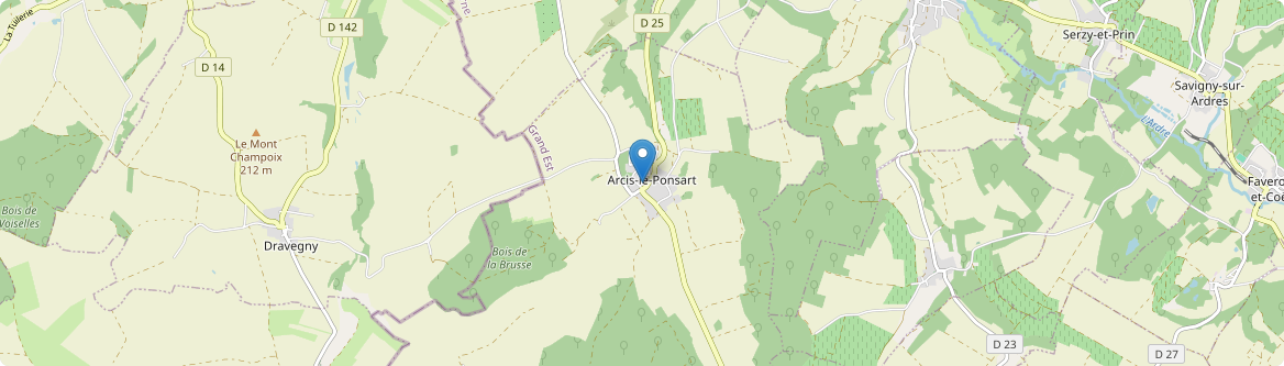 Arcis-le-Ponsart - Carte