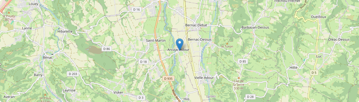 Arcizac-Adour - Carte