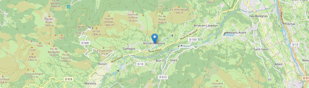 Arcizans-Dessus - Carte
