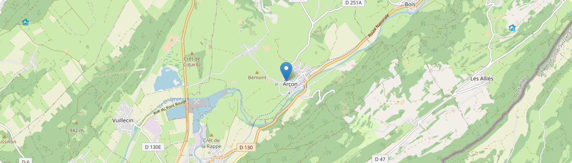 Arçon - Carte