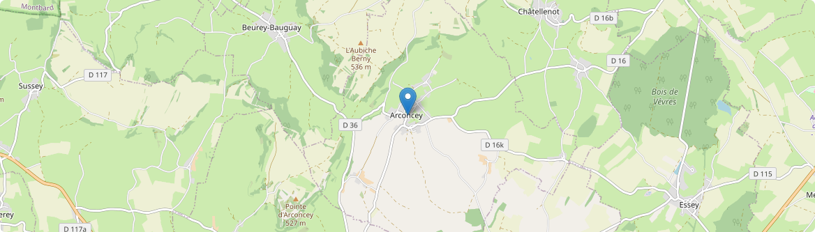 Arconcey - Carte