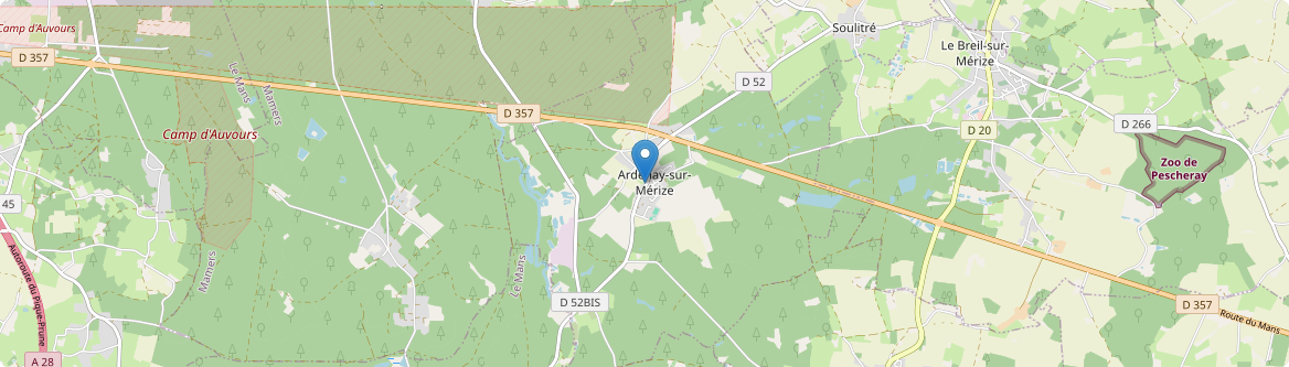 Ardenay-sur-Mérize - Carte