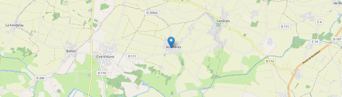 Ardillières - Carte