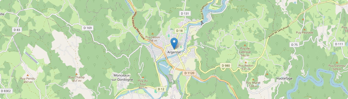 Argentat-sur-Dordogne - Carte