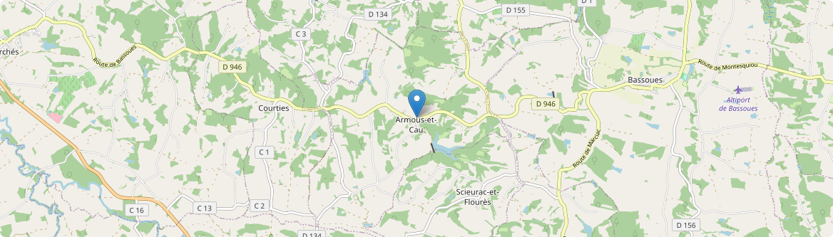 Armous-et-Cau - Carte