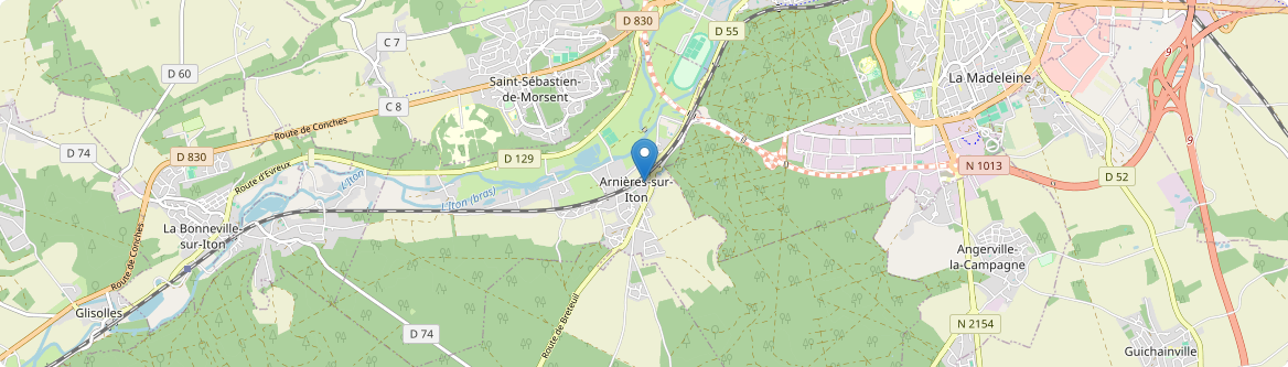 Arnières-sur-Iton - Carte